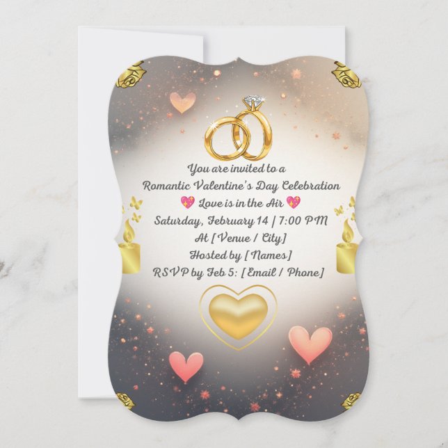 Romantic Valentine’s Day Party Invitation (Front)