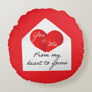 Romantic Valentine’s Day Round Cushion