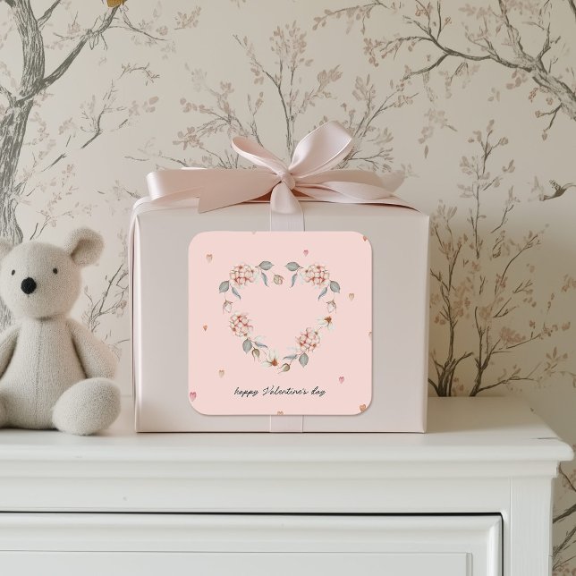 Romantic Valentine’s Day Sticker with Floral Heart (Creator Uploaded)