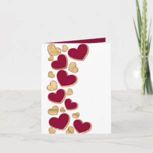 Romantic Valentine's Day   Burgundy & Gold Heart Invitation