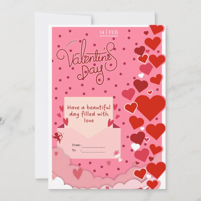 Romantic Valentine's Day Card  (Front)