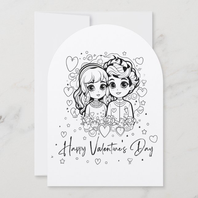 Romantic Valentine's Day Card  (Front)