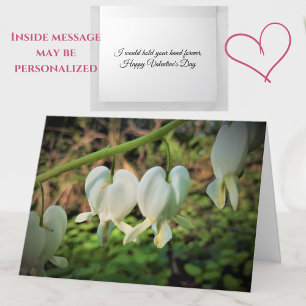 Romantic Valentine's Day card with bleeding hearts