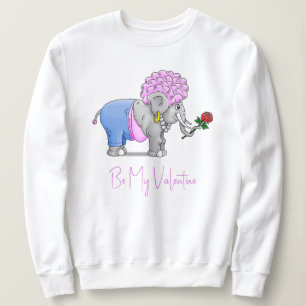 Romantic Valentine's Day Elephant Sweatshirt