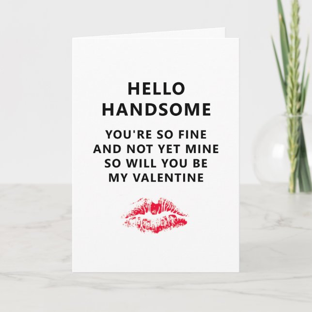 Romantic Valentines Day For Boyfriend Personalised Holiday Card (Front)