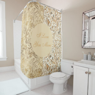 Romantic , Valentine's Day, I Love You More Shower Curtain