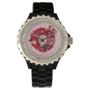 Romantic Valentines Day Leather Strap wrist Watch