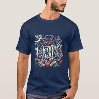 Romantic Valentine's Day Logo Design for T-Shirts