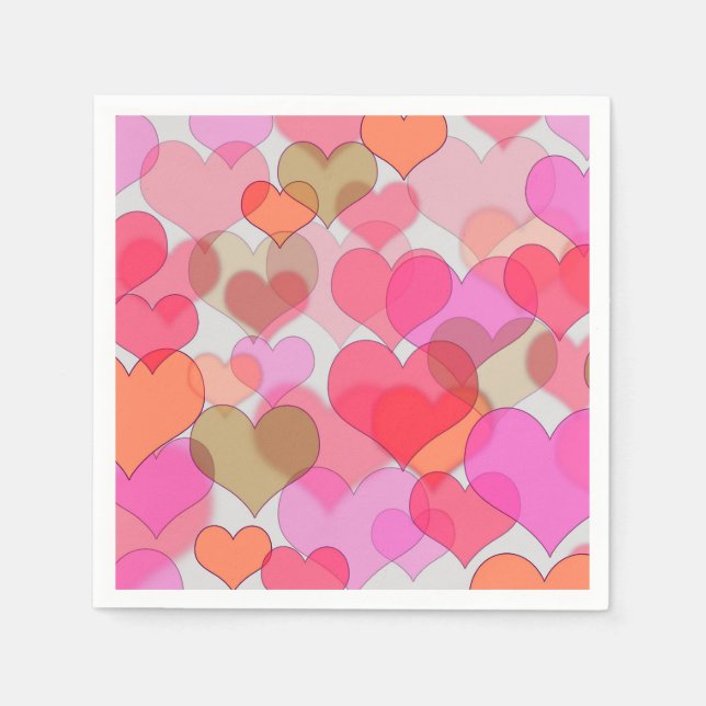 Romantic Valentine's Day Love Valentine Sweetheart Napkin (Front)