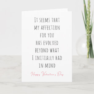 Romantic Valentines Day My Affection For You Holiday Card