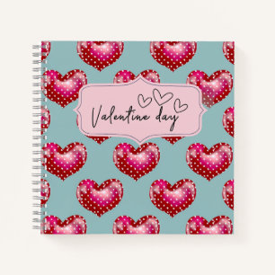 Romantic Valentine's Day Spiral Notebook with Shin