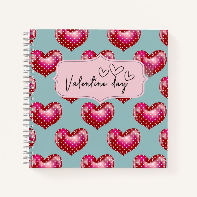 Romantic Valentine's Day Spiral Notebook with Shin (Front)