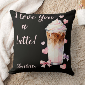 Romantic Valentines Day Whipped cream iced coffee Cushion