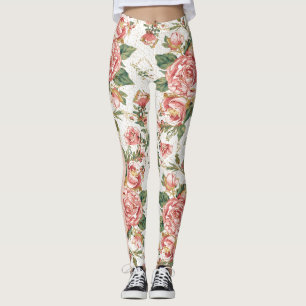 Romantic Valentine's Day with Lovely Roses,Pink Leggings