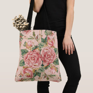 Romantic Valentine's Day with Lovely Roses,Pink Tote Bag