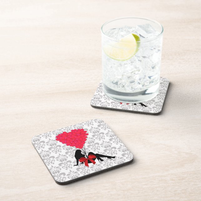 Romantic Valentines design Coaster (Right Side)