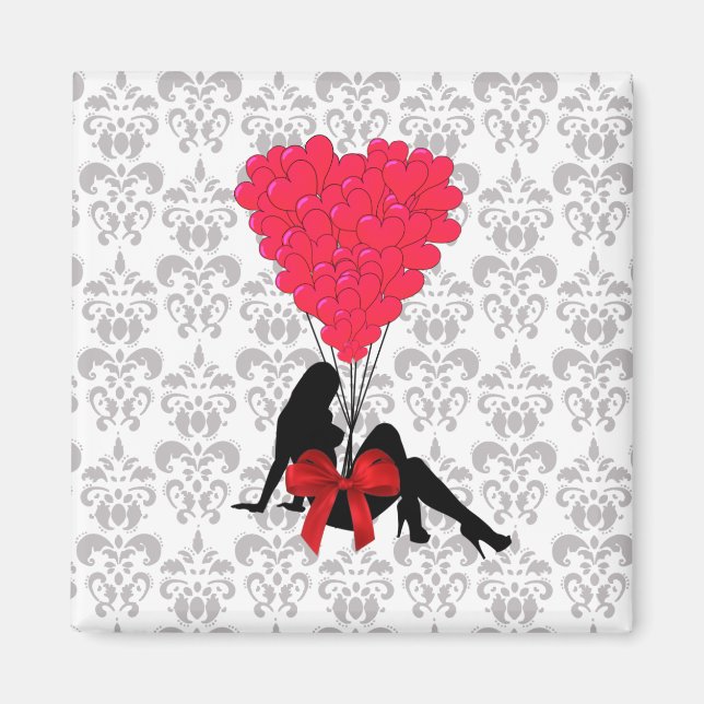 Romantic Valentines design Magnet (Front)