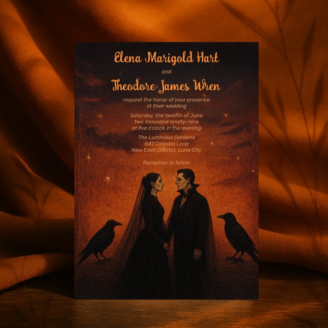 Romantic Vampire Gothic Dark Wedding Invitation (Romantic Vampire Gothic Dark Wedding Invitation
)