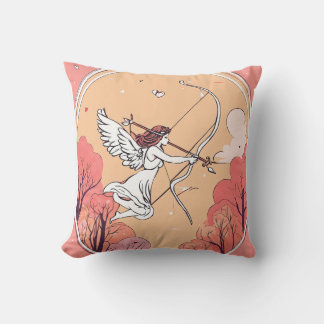 Romantic vector illustration on love story theme.  cushion