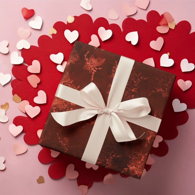 Romantic Velvet  Rose Valentine's Day  Wrapping Wrapping Paper (Creator Uploaded)