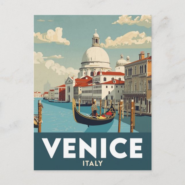 Romantic Venice Canal View Postcard (Front)