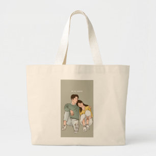 "Romantic Vibes: Perfect Valentine’s Large Tote Bag