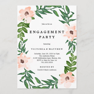 Romantic Vines Engagement Party Invitation