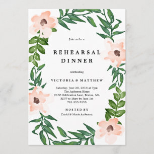 Romantic Vines Rehearsal Dinner Invitation