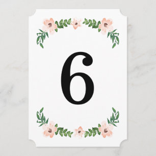 Romantic Vines Table Numbers