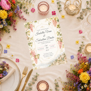 Romantic Vineyard Wedding Invitation