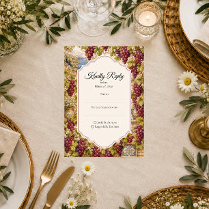 Romantic Vineyard Wedding RSVP Card