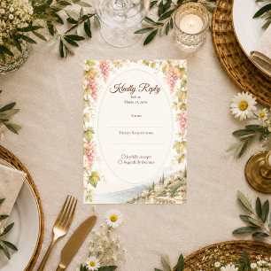 Romantic Vineyard Wedding RSVP Card