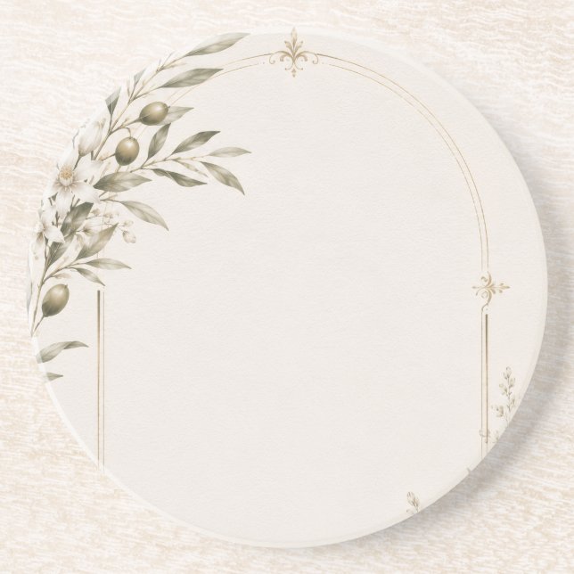 Romantic Vineyard Wedding Stationery  Coaster (Front)