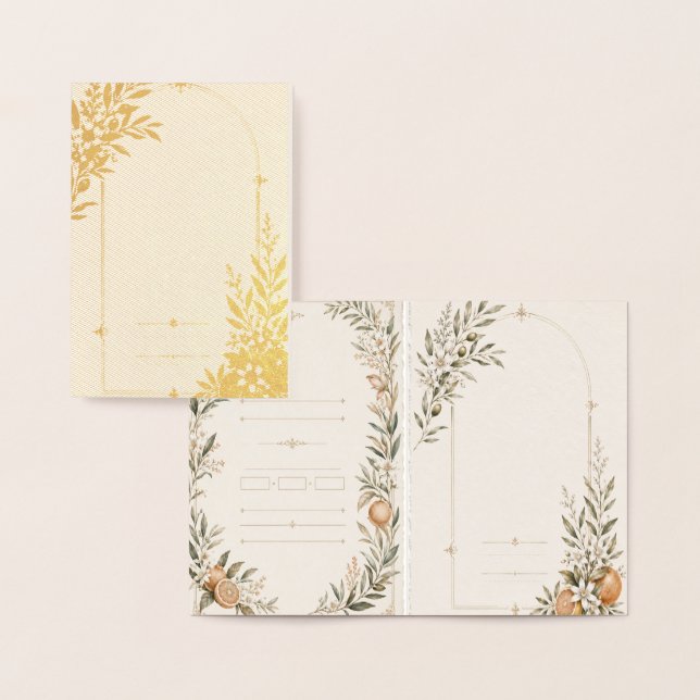 Romantic Vineyard Wedding Stationery  Foil Card (Display)