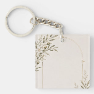 Romantic Vineyard Wedding Stationery Key Ring