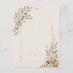 Romantic Vineyard Wedding Stationery Postcard