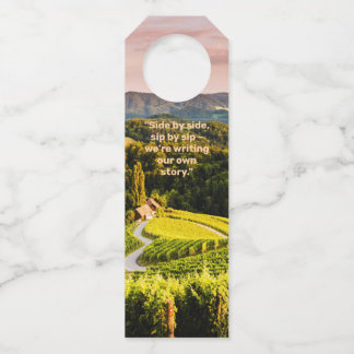 Romantic Vineyard Wine Tag – Side by Side, Sip by 