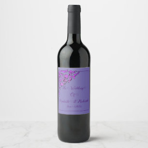Romantic, Vintage, Antique Purple  Wine Label