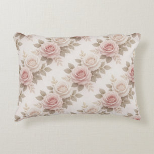 🌸 Romantic Vintage Blush Floral Garden Style 🌸 Decorative Cushion