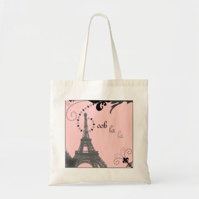 Romantic Vintage eiffel tower Paris Wedding Tote Bag (Front)