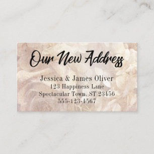 Romantic, Vintage, Floral New Address Insert Card