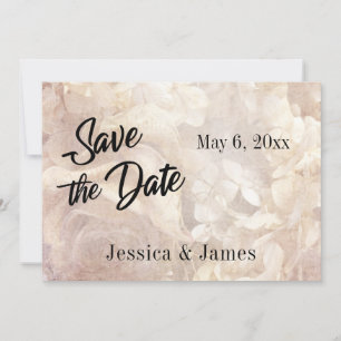 Romantic, Vintage, Floral Save the Date Typography