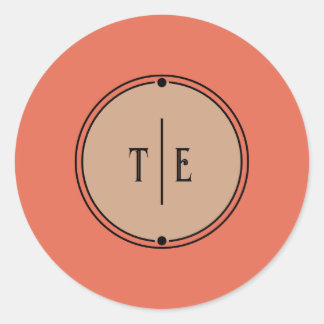Romantic Vintage Inspired Muted Coral Wedding Classic Round Sticker