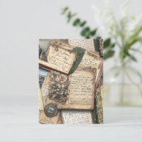 Romantic Vintage Letter Collage with Roses