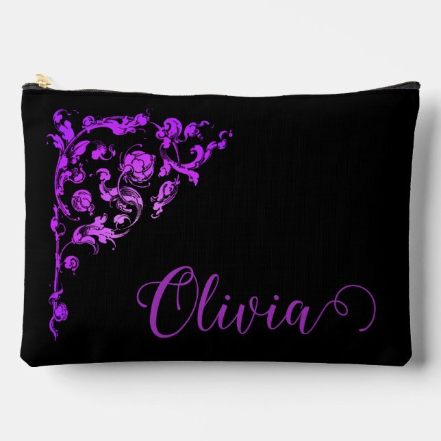 Romantic, Vintage Personalised Accessory Pouch (Front)