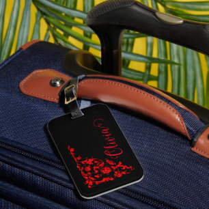 Romantic, Vintage Personalised Luggage Tag