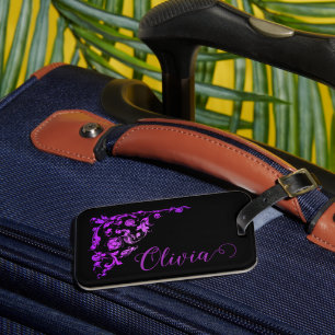 Romantic, Vintage Personalised Luggage Tag