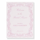Romantic Vintage Pink Bridal Shower Welcome Sign