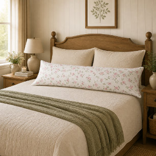 Romantic Vintage Pink Roses Soft Farmhouse Floral Body Cushion