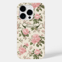 Romantic Vintage Rose Blossoms Floral Pattern